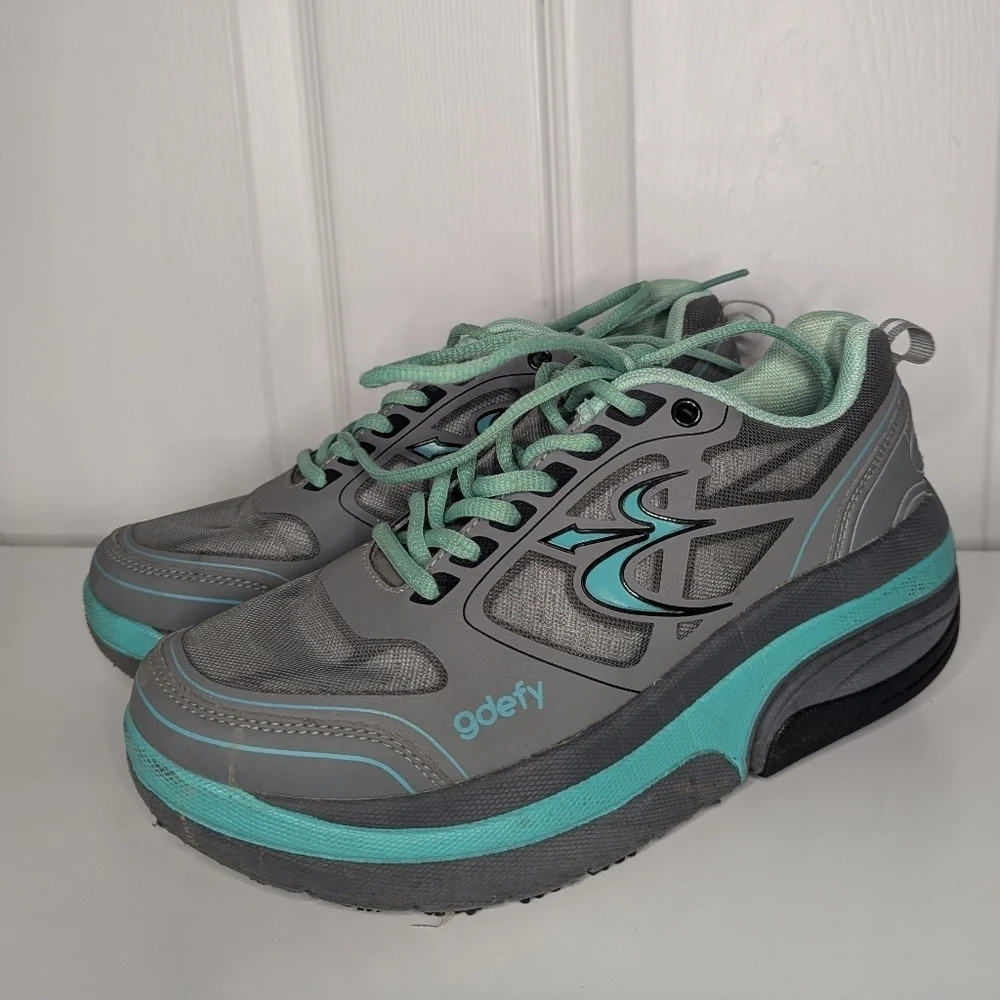 Gdefy Womens Shoes Gravity Defyer Mighty Size 8 Sneakers Gray Walking Comfort